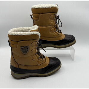 Totes Unisex Winter Fun Boots Kids Size 1, Winter Snow, Tan, Lined, Pre-owned.